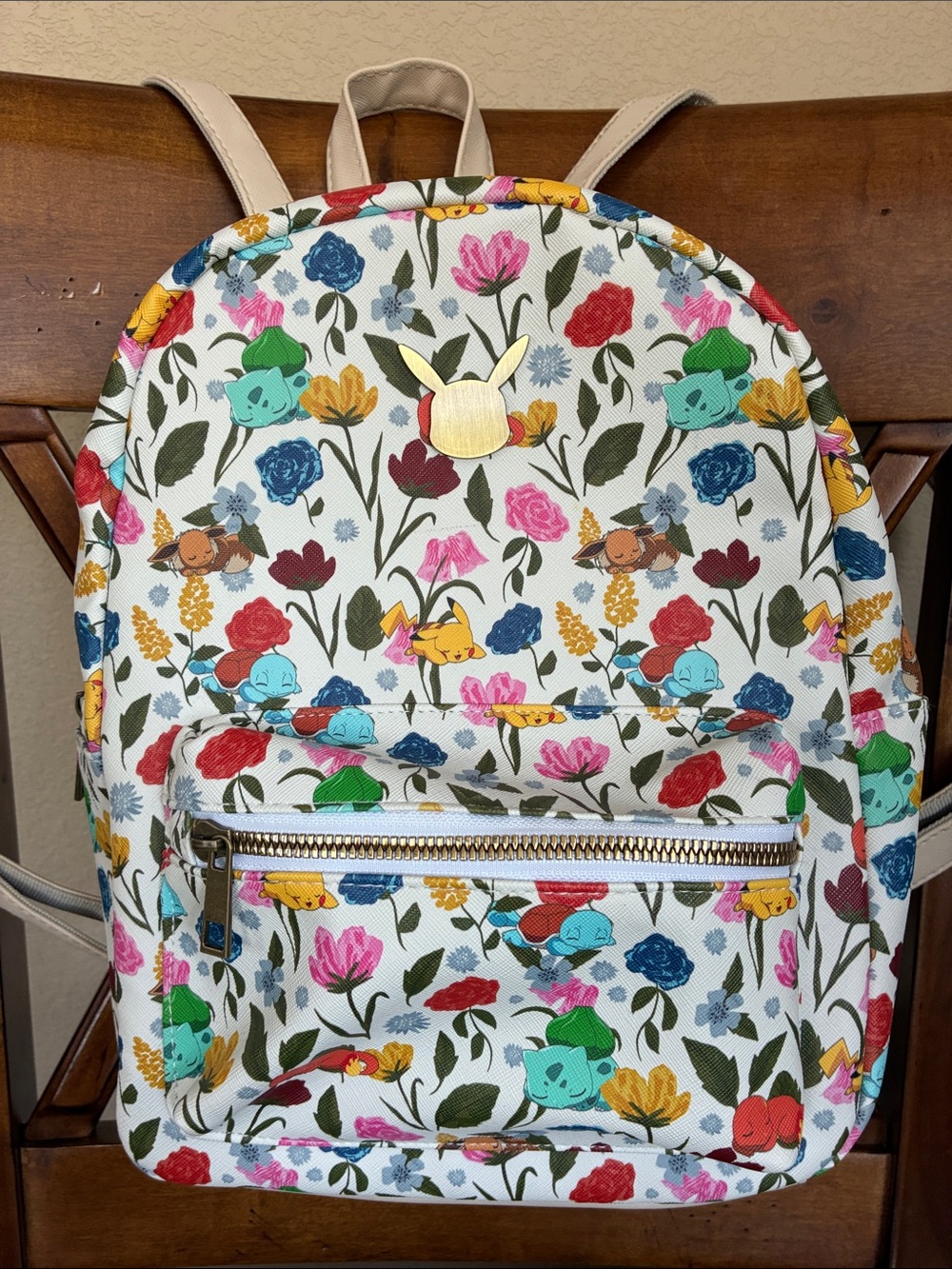 Bioworld Pokemon Floral 11" Mini Backpack Pikachu Bulbasaur Eevee Charmander
